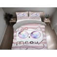 thumbnail image 1 of Ropa de cama de gato, ropa de cama para niños, juego de funda nórdica infantil, regalo para gato, 1 of 3