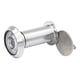 thumbnail image 1 of Mirilla para puerta de casa, hotel, dormitorio, diámetro de tubo: 16 mm, lente de vidrio oculta para puerta de metal. Plata de 35 a 60 mm., 1 of 9