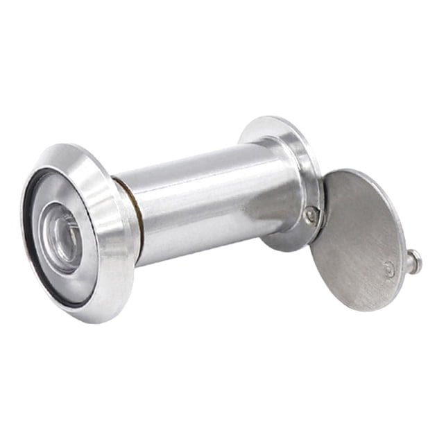 Mirilla para puerta de casa, hotel, dormitorio, diámetro de tubo: 16 mm, lente de vidrio oculta para puerta de metal. Plata de 35 a 60 mm.