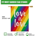 thumbnail image 2 of Love is Love Rainbow Gay Pride LGBTQ Garden Flag, Decorative Lesbian Bisexuals Progress Pride LGBT Outdoor Flag, Burlap Outside Decorations Home Decor Yard Flag 12 x 18, 2 of 6