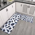 thumbnail image 2 of Blue and Dark Blue Leopard Pattern Kitchen Rugs Sets Of 2,Anti Fatigue Kitchen Mat Rugs Non Slip Washable,Decorative Kitchen Floor Mats for Kitchen,Sink,Laundry,17"x30"+17"x47", 2 of 7