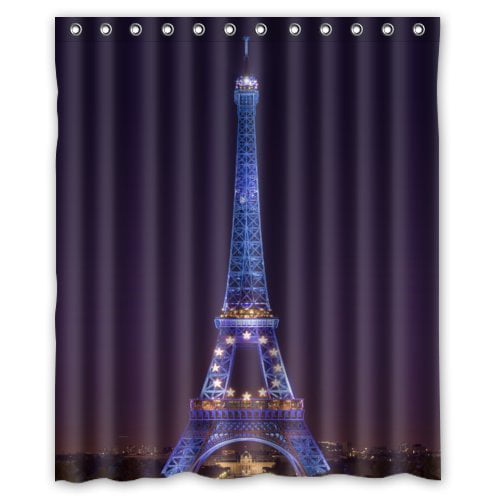 72x72/'/' Bathroom Waterproof Shower Curtain Paris France Eiffel Tower At Spring