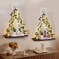 thumbnail image 3 of WETRBWEH Floating Shelves for Wall No Drilling, 2pcs Artificial Greenery and Light Strip Hanging Shelf Wall Shelves for Aesthetic Room Home Decor, 3 of 8