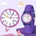 thumbnail image 3 of Kids Watch Quartz Watch Elastic Fabric Strap Watch Analog Wrist Watch for Boys Girls Birthday Gift for Kids Age 4-12, 3 of 6