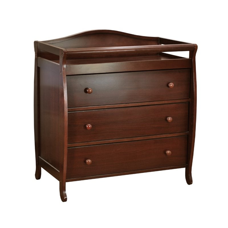 Athena Grace 3 Drawer Changer Dresser With Tray Walmart Com