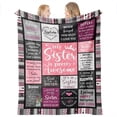 thumbnail image 2 of Throw Blanket for Couch Qwtwty World's Sister Blanke Big Sister Gifts Gifts for Women Sisters Gifts From Sister Little Sister Friend Birthday Gifts, 2 of 4