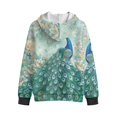 thumbnail image 5 of Pzuqiu Peacock Hoodies for Girls Lightness Stretchy Zip Up Sweatshirts for Kids 8-10 Warm Soft Kids Hoodies with Pocket Sweatshirts Long Sleeve Versatile for Fall Winter, 5 of 7