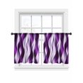 thumbnail image 2 of Purple Gradient Line Sheer Curtains 54 Inches Long 2 Panels Abstract Twist Light Filtering Semi Sheer Window Curtains Drapes for Bedroom Living Room 52"x54", 2 of 7