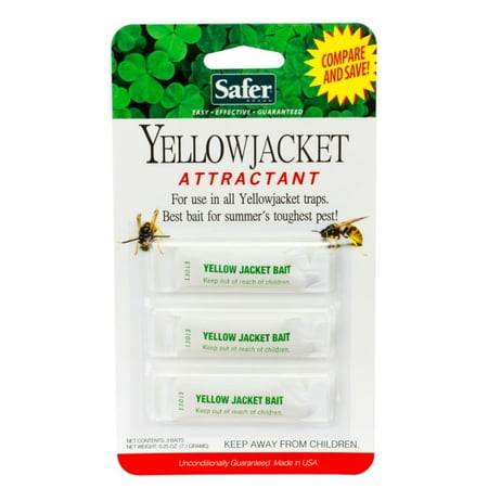 Safer 02006 Jacket Bait, For Use With Safer Brand Deluxe Yellow Jacket/Wasp Trap, 0.5 oz, Yellow