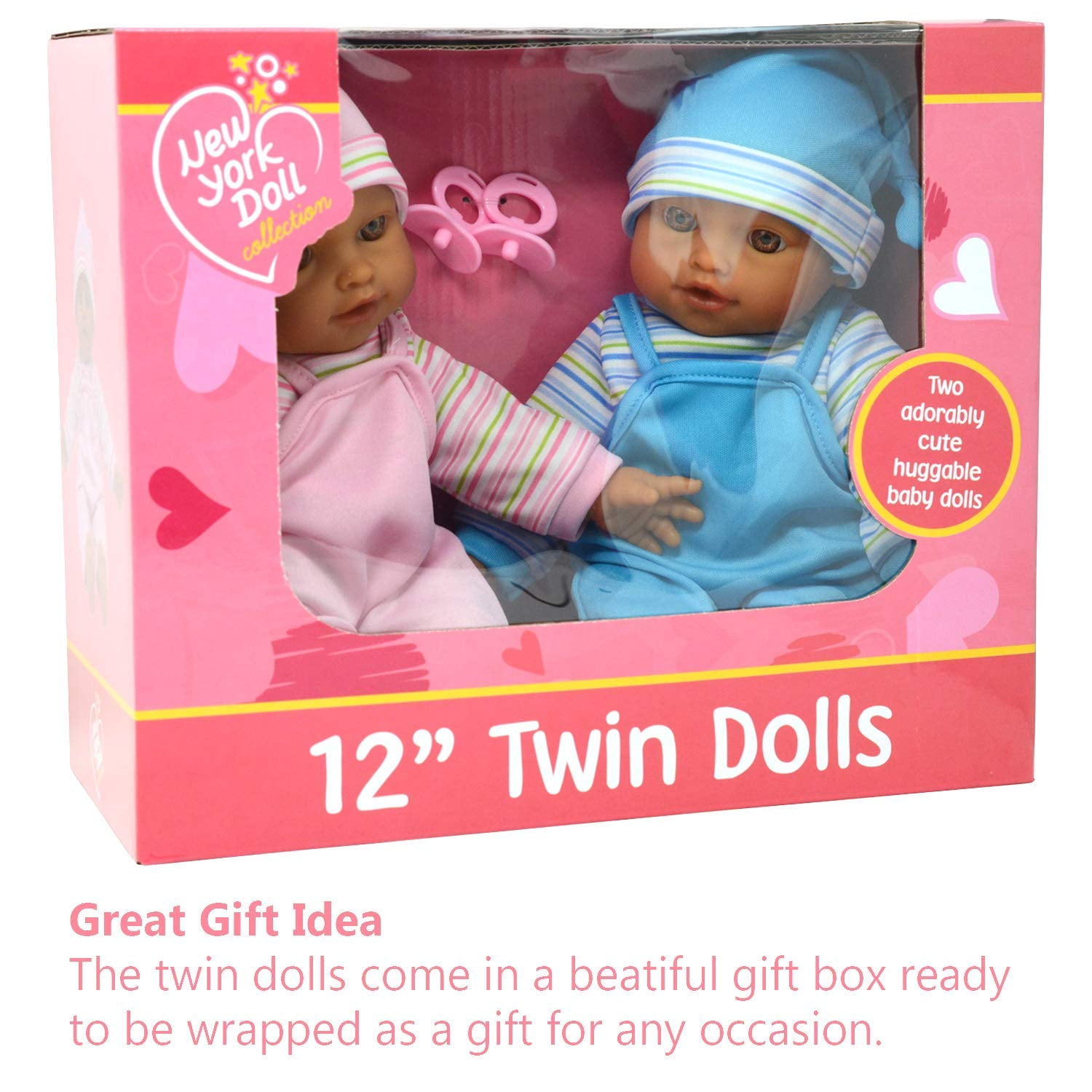 The New York Doll Collection Sweet Hispanic Twin Dolls Play Baby Dolls for Kids