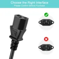 thumbnail image 2 of 5ft AC Power Cord Compatible with MUSYSIC MU-215P4K Dual 2x15-inch 4000W Speaker PA DJ System, 2 of 3