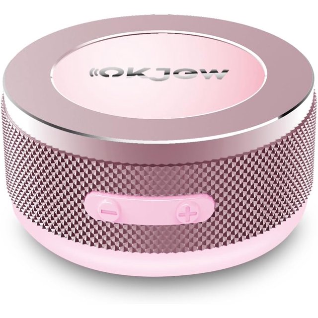 Altavoz inalámbrico de conducción ósea, altavoces vibratorios Bluetooth con luces LED coloridas, altavoz portátil de absorción de superficie para efectos de sonido únicos, ideal para uso en el,Rosado