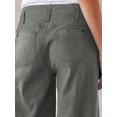 thumbnail image 4 of Pantalones vaqueros de pierna ancha con botones sólidos para mujer Pantalones casuales de cintura bajaGris oscuroPequeño, 4 of 5