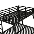 thumbnail image 6 of Miniyam Twin Over Full Metal Bunk Bed with Dual-Side Ladders, Guardrails for Kids and Teens, Black, 6 of 7