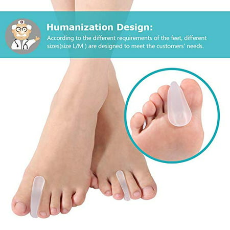 Gel Toe Separators Bunion Corrector Relief Kit, Treat Pain in Hallux Valgus, Hammer toe, Claw toe, Blister, Toe Straighteners Spacers Splint Aid treatment for Men and (Best Treatment For Blisters)