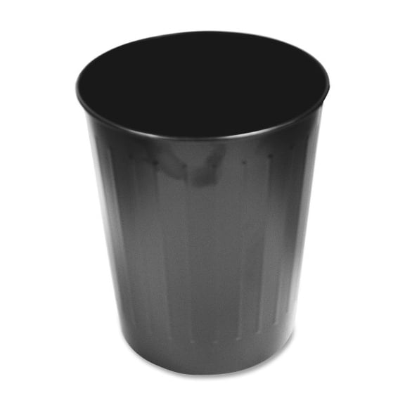 Genuine Joe 6-Gallon Fire-Safe Trash Can, Black