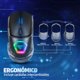thumbnail image 2 of GAME FACTOR MOW700-BK Mouse Inalámbrico Gaming, Multiconectividad 2.4GHz y Bluetooth, Sensor Pixart 3395, 26,000 dpi, RGB, Carcasas Intercambiables, Batería Recargable, Compatible con PC y Laptops, 2 of 5