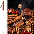 thumbnail image 6 of TOPRenddon Stainless Steel BBQ Meat Hook with Rosewood Handle – Heavy-Duty Grill Tool for Flipping Steaks, Burgers, Sausages – Dishwasher-Safe & Rust-Proof, 6 of 7