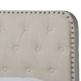 thumbnail image 5 of Baxton Studio Annalisa Modern Transitional Beige Fabric Upholstered Button-Tufted King Size Panel Bed, 5 of 10