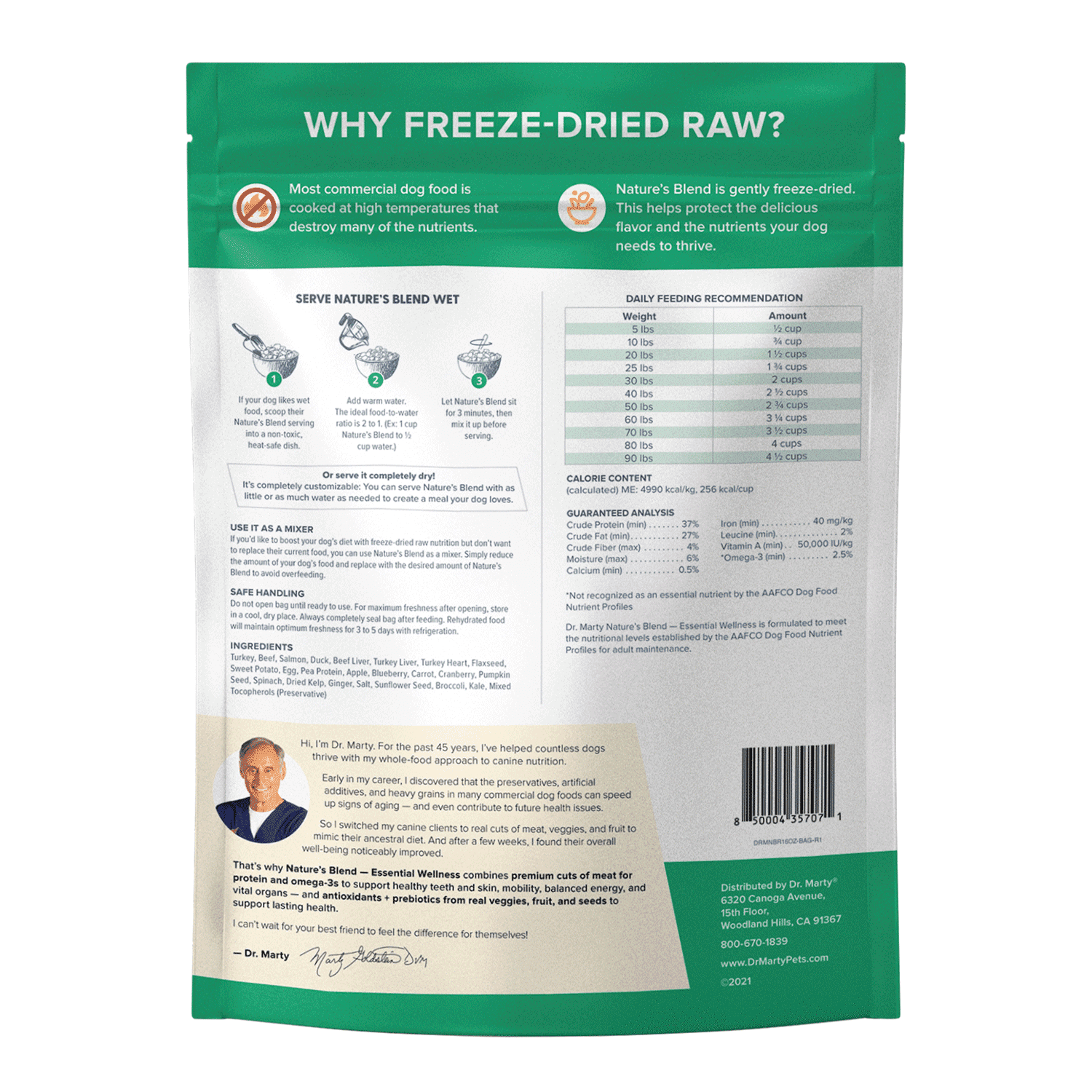 Dr Marty Nature’s Blend Healthy Digestion Freeze-Dried Raw Dog Food