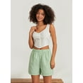 thumbnail image 6 of Biezeib Women's Striped Shorts Elastic High Waisted Straight Leg Summer Shorts with 2 Pockets, 6 of 6