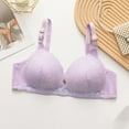 thumbnail image 4 of FNFYFH Lace Bra for Women No Wire Full Coverage Bras Comfortable Support Push Up Bra Embroidery Push Up Brassiere, 4 of 4