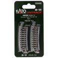 thumbnail image 1 of Kato USA Model Train Products Unitrack 249 mm (9 3/4 ") Radio de 15 grados Vía curva (4 piezas) Kato USA Model Train Products 787793589652, 1 of 1