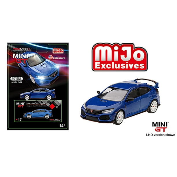 Mini GT 2017 Honda Civic Type R (FK8) Modulo (LHD)(Aegean Blue) TSM Model  1/64 Diecast Car MGT00017