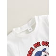 thumbnail image 6 of Wassery Toddler Boys Summer Outfit Sets 6M 12M 18M 24M 3T Infant Baby Boys Clothes Short Sleeve Letter Print Tops + Baseball Print Shorts 0-3T, 6 of 9