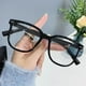 thumbnail image 1 of Tendencia de gafas anti luz azul, gafas pequeñas cuadradas marrones para miopía, gafas planas, 1 of 4