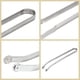 thumbnail image 3 of Pinzas para Girar Salchichas para Barbacoa Pinzas para Barbacoa Pinzas Resistentes para Servir Pinzas de Metal para Alimentos Pinzas de Cocina para Asar 2 Piezas, 3 of 6