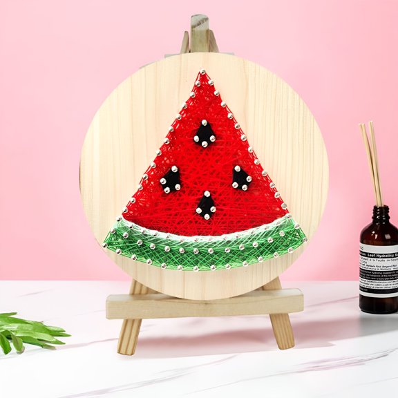 CCOCC DIY 3D String Art Kit with Wooden Board, Handmade Thread and Nails Craft Set, Creative Home Decor Activity for Beginners