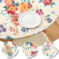 thumbnail image 4 of Pioneer Flower Floral Print Pattern Round Fitted Tablecloth with Elastic Edge,Dining Table Cover Waterproof,Outdoor Round Tablecloth for Camping,Dining,Indoor and Outdoor, 4 of 7
