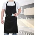 thumbnail image 1 of FNNMNNR 1PC Apron for Men Professional - Cooking Aprons for Women With Pockets - Adjustable Black Aprons for Men - Bib Aprons With Pockets Water & Oil Resistant, 1 of 4