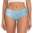 thumbnail image 1 of Fotbe Snowflake Snowing Calzones Estampados para Mujer – Ropa Interior de Algodón, Cómoda, Suave y Elástica-3X-Large, 1 of 6