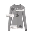 thumbnail image 6 of ClothingAve. Women's Long Sleeve Snap Button Sweater Cardigan w/ Ribbed Detail S~3X Female Plus Size Cardigan, 6 of 7