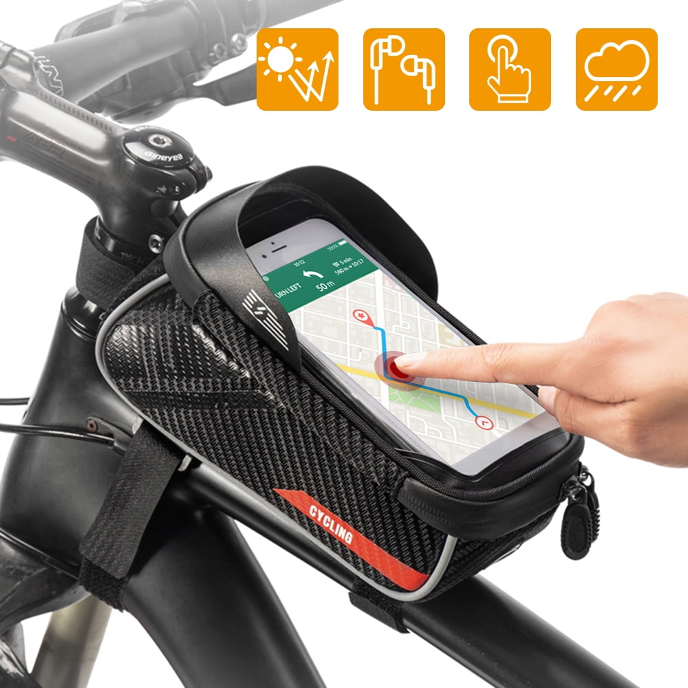 Details about  / Front Frame Waterproof MTB Bike Bag Cycling Bicycle Top Tube Pouch Phone Holder