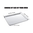 thumbnail image 2 of Cookie Baking Sheets Set of 2, Cookie Sheets for Baking, 	Stainless Steel Baking Pans for Oven, Non Toxic & Heavy Duty,  Easy Clean & Dishwasher Safe, Topboutique LLC, 10.2 x 8 x 1 inch, 2 of 11