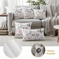 thumbnail image 6 of Spring Flower Pillow Covers 2 Pack Vintage Floral Leaves Butterfly Botanical Plant Pillowcase Waterproof Outdoor Throw Pillow Cover for Patio Garden Square Cushion 26”x26”, 6 of 9