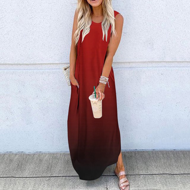LOVZFMLL Robes Robe Sans Manches Unie Mode Dos Nu pour Femmes
