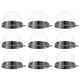 thumbnail image 2 of 100 unidades de cajas redondas de plástico transparente para hojaldre de yema de huevo, tipo domo, para pasteles de luna (bandeja negra), 2 of 8