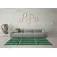 thumbnail image 3 of Ahgly Company Indoor Rectangle Abstract Turquoise Blue Modern Area Rugs, 2' x 3', 3 of 4