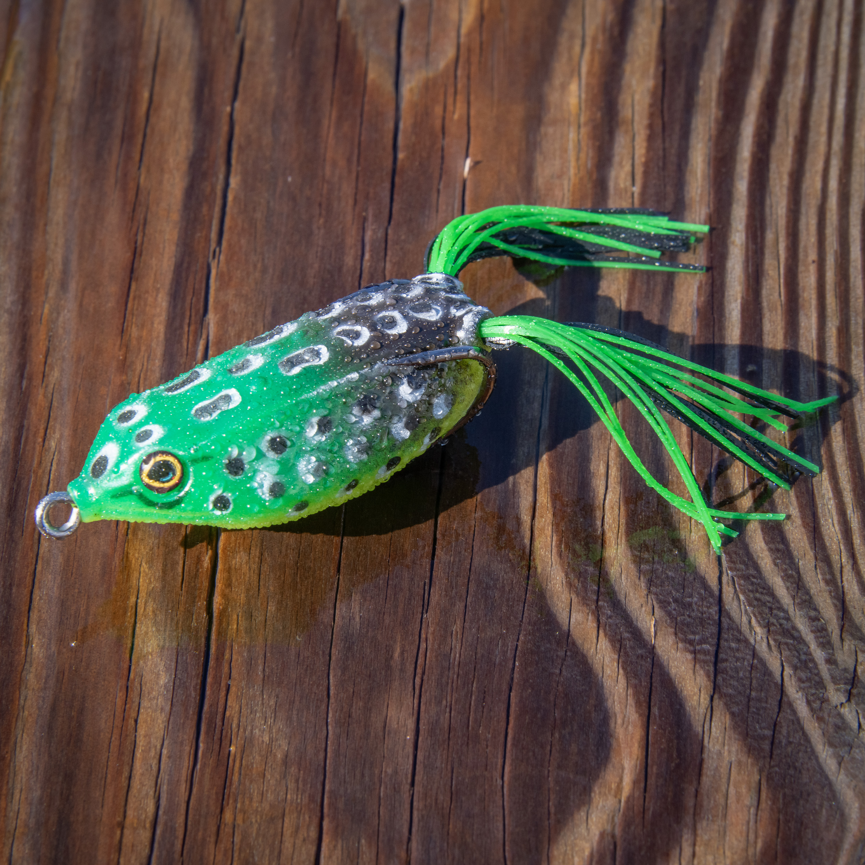 Señuelo de rana topwater de 2.5 pulgadas para pesca de lubina, rana toro 3