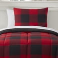thumbnail image 4 of Set de edredón Sweet Home Collection Buffalo Plaid Twin, 4 of 6