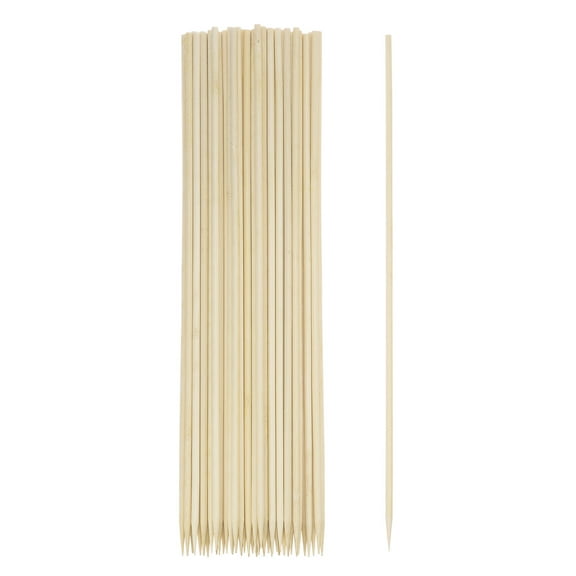 Uxcell 100pcs Bamboo Skewers Sticks 20 Inch 5mm Dia Natural Wooden Cocktail Picks