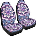 thumbnail image 2 of Binienty Boho Mandala Flower Auto Seat Cover Set of 2 Breathable Soft Car Seat Covers Protectors Auto Accessories Carseat for Front Seats Cushion Pad Mat Fit for Most Truck, Van, and SUV, 2 of 8