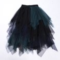 thumbnail image 2 of Lady ‘s Sexy Solid Color Mesh Irregular Elastic Tulle Bubble Skirt, 2 of 7