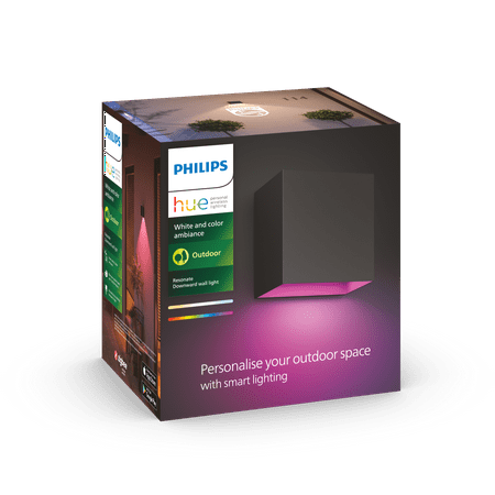 Philips - Hue Resonate Outdoor Wall Light - White and Color Ambiance
