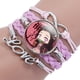 thumbnail image 2 of Pulsera de Demon Slayer para mujer, pulsera con dijes, Kimetsu No Yaiba, Kamado, Tanjirou, Cosplay, joyería de Anime de cuero de dibujos animados, 2 of 5