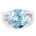 thumbnail image 4 of 7.21 Carat Genuine Blue Topaz and White Cubic Zirconia .925 Sterling Silver Ring QJ Model, 4 of 4